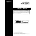 ROLAND AR-200 Owners Manual